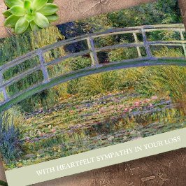 Elegant Memorial Lily Pond Condolence Sympathy Kort