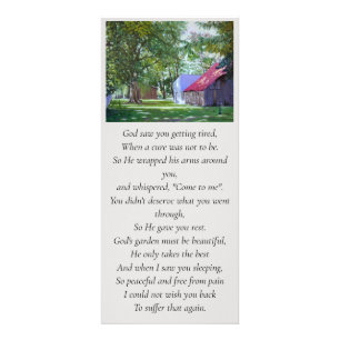 Elegant Memorial Service Card Reklamkort