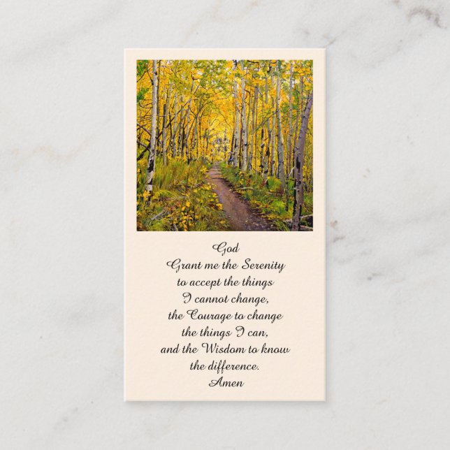 Elegant Memorial Service Card Visitkort (Framsida)