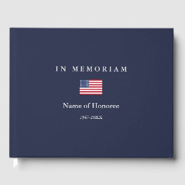 Elegant Memorial United Stater Flagga Guest Bok