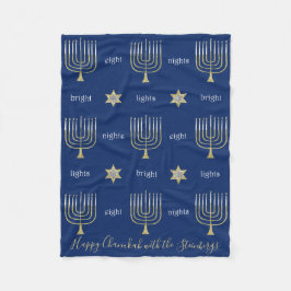 Elegant Menorahs Fleece Blanket