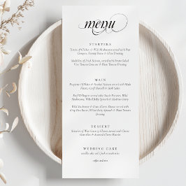 Elegant Menu Calligraphy Bröllop Meny