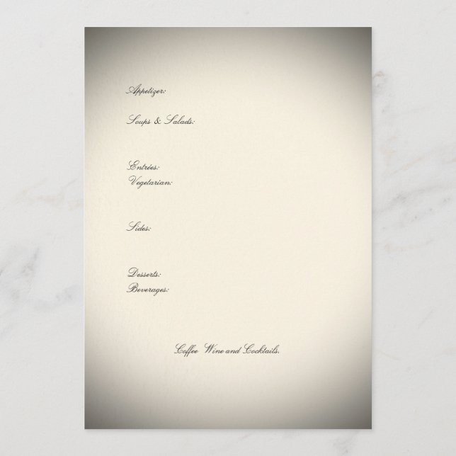 Elegant meny (Baksida)