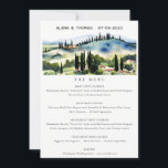 Elegant-menykortet för Toscanska Italien Ligcape B Inbjudningar<br><div class="desc">Tuscany Italien Watercolor Ligcape Theme Collection.- Det är ett elegant-skript vattenfärg Illustration of Tuscany Mouncape,  perfekt för ditt italienska bröllop & party. Det är mycket enkelt att anpassa,  med dina personuppgifter. Om du behöver någon annan matchande produkt eller anpassning kan du skicka ett vänligt meddelande via Zazzle.</div>