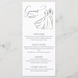 Elegant-menyn för gourmet Bröllop&ttux & Dress Meny