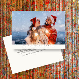 Elegant Merry & Bright Helgdag Photo Tack Kort