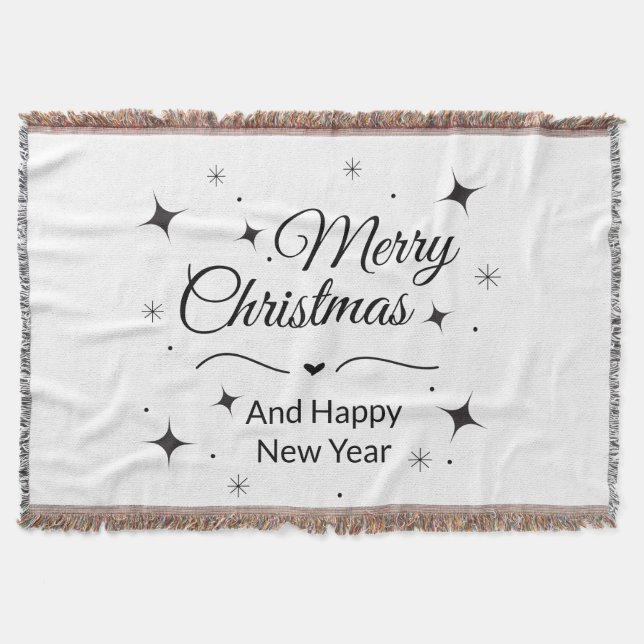 Elegant Merry Christmas and Happy New Year  Filt (Framsidan)