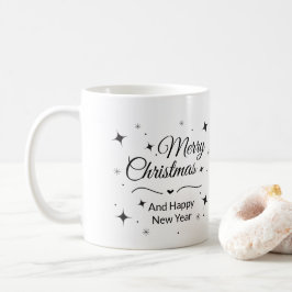 Elegant Merry Christmas and Happy New Year  Kaffemugg