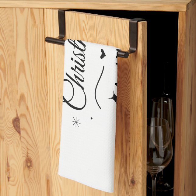 Elegant Merry Christmas and Happy New Year  Kökshandduk (Thirds Fold)