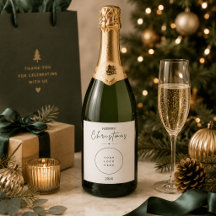 Elegant Merry Christmas Anpassad Logotyp Etikett f
