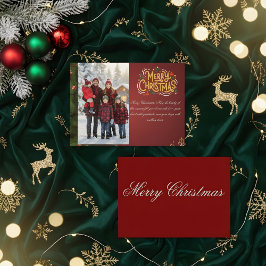 Elegant Merry Christmas Card 2026 | Holiday Greeti Anteckningskort
