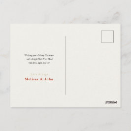 Elegant Merry Christmas Greeting Card Vykort