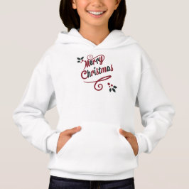 Elegant Merry Christmas Script Hoodie T Shirt