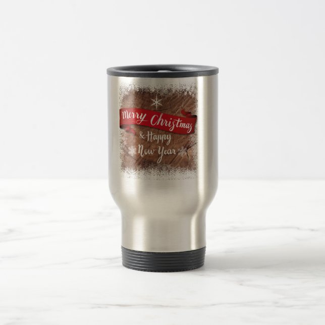 Elegant Merry Christmas Script White Snowflakes Resemugg (Center)