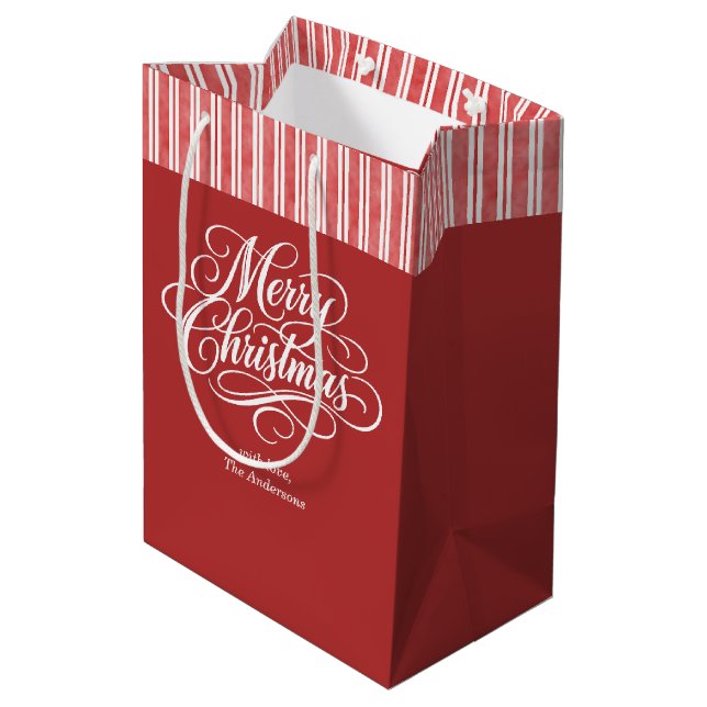 Elegant Merry Christmas-skrift (Baksidan Vinklad)