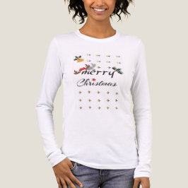 Elegant Merry Christmas Typography Design T Shirt