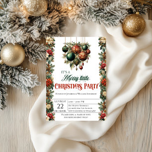Elegant Merry Little jul Party-inbjudan Inbjudningar