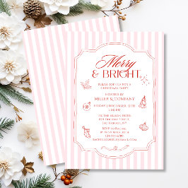 Elegant Merry och Bright Corporate jul Party Inbjudningar