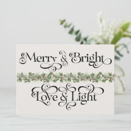 Elegant Merry och Bright i Kärlek och Light Helgda Julkort