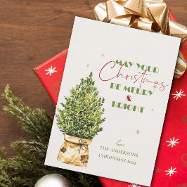 Elegant Merry och Bright Julgran Festive Julkort