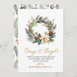 Elegant Merry och Bright Script WandeGod-Jul Julkort