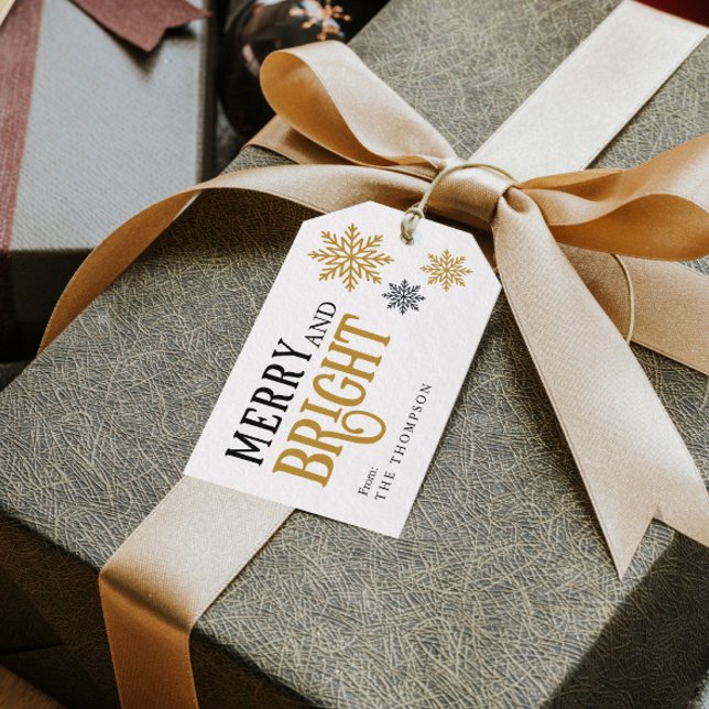 Elegant Merry och god jul Presentetikett (Skapare uppladdad)