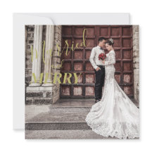 Elegant Merry och Married Photo Bröllop