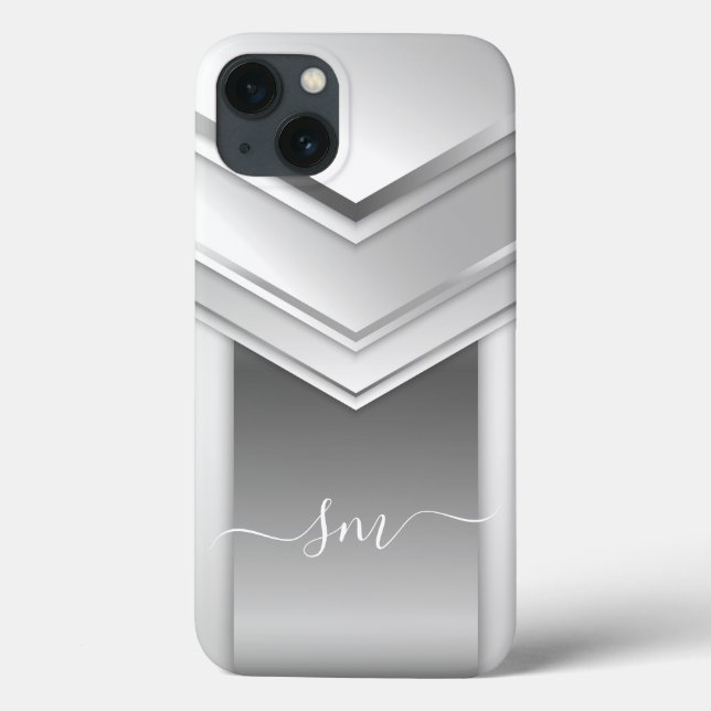 Elegant Metall 3D-utseendet Calligraphy Guld Monog (Baksida)