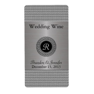 Elegant Metall Se Bröllop Mini Vin-etiketter i Fraktsedel