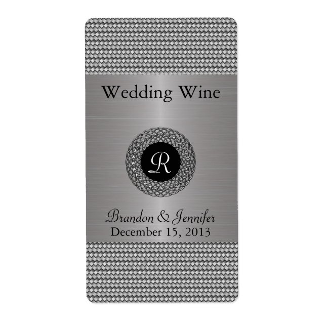 Elegant Metall Se Bröllop Mini Vin-etiketter i Fraktsedel (Framsidan)