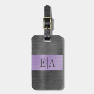 Elegant Metall-skriptmonogramspråk för pennanteckn Bagagebricka