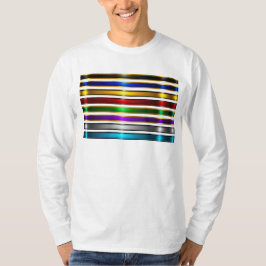 Elegant Metallic Gradient Stripes Design T Shirt
