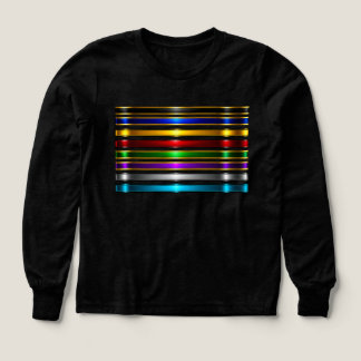 Elegant Metallic Gradient Stripes Design T Shirt