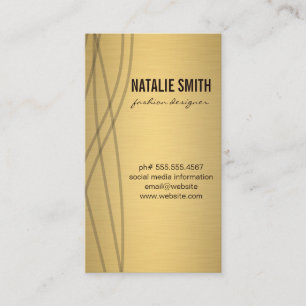Elegant Metallic Guld Visitkort