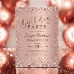 Elegant Metallic Ro Glitter Guld 40:e födelsedagen Inbjudningar<br><div class="desc">Firar att du vred 40 i stil med den här Eleganten Metallic Ro Guld Glitter 40:e födelsedagsinbjudan! Designad med en fantastisk metalleffekt i ro guld och skarpa detaljer om glitter är denna inbjudan perfekt för ett sofistikerat och glamoröst födelsedagskalender. Oavsett om du är värd för en chic middag, en roligt...</div>