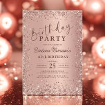 Elegant Metallic Ro Glitter Guld 60:e födelsedagen Inbjudningar<br><div class="desc">Fira en milstolpe med den här Eleganten Metallic Ro Glitter 60:e födelsedagsinbjudan! Den här inbjudan har en strålande design i ro guld med en sofistikerad metalleffekt och anger perfektens tonläge för en chic och en glamorös 60-årsfirande. Den här inbjudan är idealisk för en elegant soirée, middag party eller festlig sammankomst...</div>