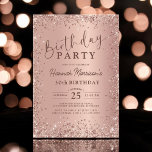 Elegant Metallic Ro Guld Glitter 30års födelsedag Inbjudningar<br><div class="desc">Firar att vi vrider 30 i stil med denna Elegant inbjudan till Metallic Ro Glitter 30års födelsedag! Med ett fantastiskt metalliskt guld avslutar och mousserande glitter-accenter, den här inbjudan är sofistikerad och elegant och skapar den perfekt för en chicens födelsedagsfirande. Oavsett om du planerar en lavish party eller en intim...</div>
