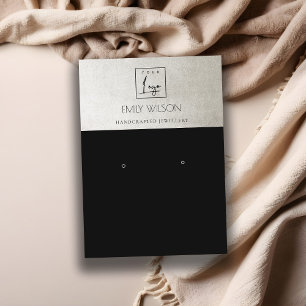 ELEGANT METALLISK BLACK SILVER LOGOTYP ÖKNING VIS VISITKORT