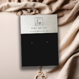 ELEGANT METALLISK BLACK SILVER LOGOTYP ÖKNING VISN VISITKORT