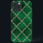 Elegant Metallisk Grönt Guld Damask<br><div class="desc">Deep emerald grönt metallisk grönt med ett faux guld dammöverlägg. Så festlig för helgdag- och vintersäsongen.</div>