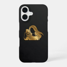 Elegant metallisk guld siluett selfie flicka
