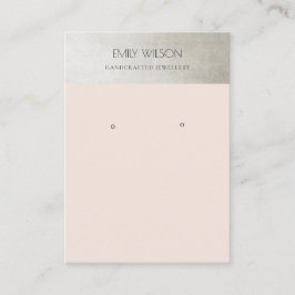 ELEGANT METALLISK SILVER ROSA ÖKAD VISNING VISITKORT