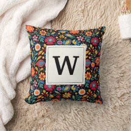 Elegant Mexikanska folkmonogrammed Dekorativ kudde