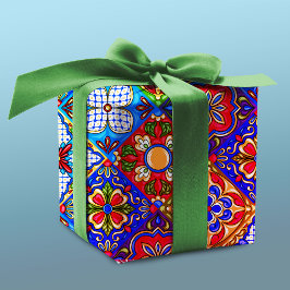 Elegant Mexikanska golvplattor (blåblå lila) Presentpapper