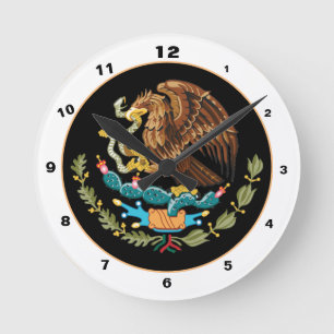 Elegant Mexiko, mexikanska Eagle, flagga House Clo Rund Klocka