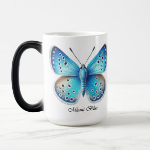 Elegant Miami Blue Fjärilslindning Magisk Mugg