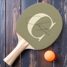Elegant Mid-Century Modern Monogram Sage Ängsmark