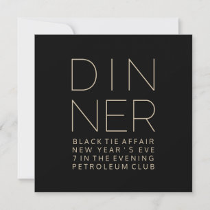 Elegant Middag Inbjudningskort