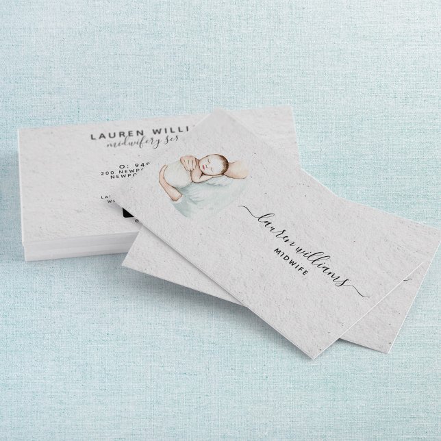 Elegant Midfru Doula Moderskap Gravid Simple Visitkort (Skapare uppladdad)