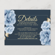 Elegant Midnattblått blommigt Bröllop